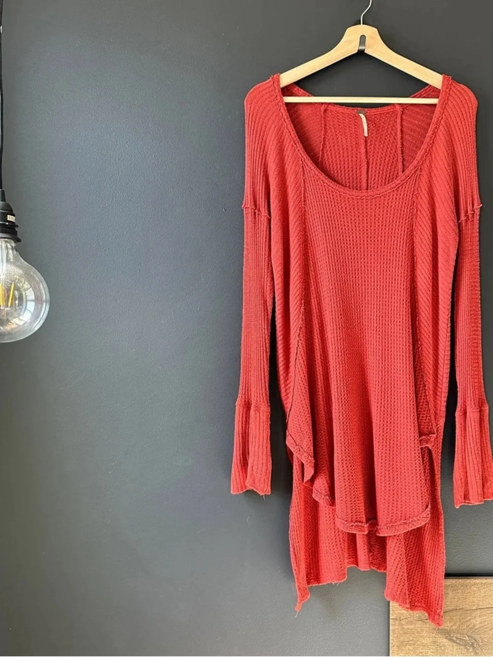 Free People Ventura Waffle Knit Thermal Tee